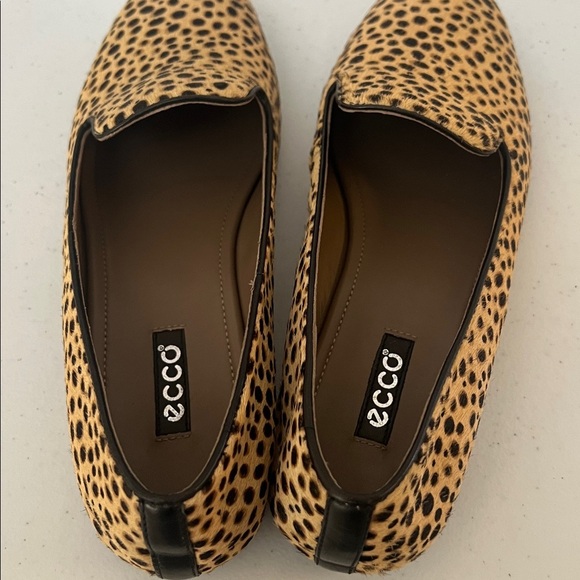 ECCO Perth Cheetah Print Calf Hair Loafers Slip-On Flats Comfort Shoes Size 41 - Picture 5 of 10
